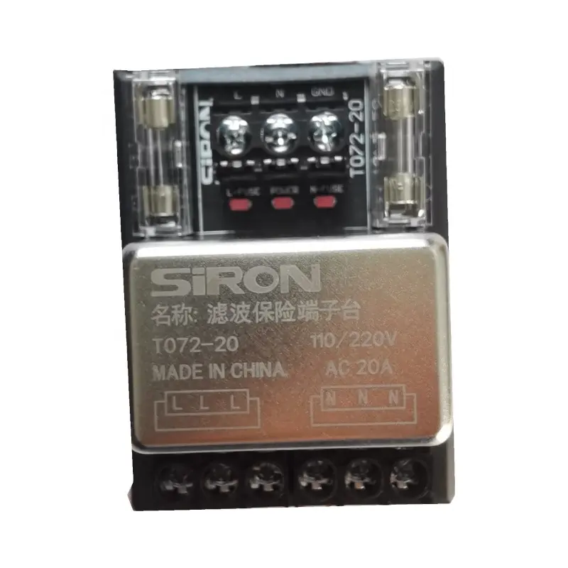 SIRON Diseño especial para circuito de control de CA Función 3in1 fuente de alimentación de advertencia LED Filtro bloque de terminales de seguro
