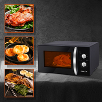 Four à micro-ondes Haley 1250W avec grand écran d'une capacité de 23L Boîtier grand écran noir Appareil ménager populaire