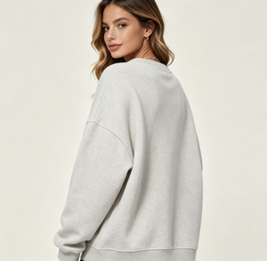 Women Streetwear Sweatshirt Custom 100% Cotton Crewneck with Logo Overweight Puff Printing Hoodies Manufacturers - Product Image 6