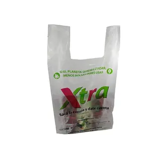 Tiêu chuẩn phân hủy nhựa vest phong cách túi siêu thị mua sắm túi nhựa Carrier Bag