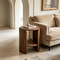 Table basse ronde en bois de style nordique, petite table d'appoint pour canapé, pour salon, chambre, entrée, hôtel, console à vendre