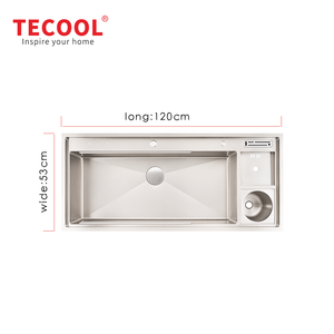 Évier de cuisine <span class=keywords><strong>professionnel</strong></span> en acier inoxydable SS304, fait main, fonctionnel, à encastrer, grande cuve - Product Image 6
