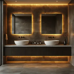 Hotel Project <strong>Bathroom</strong> Vanity Unit Floating <strong>Bathroom</strong> Black Vanity Modern <strong>Style</strong> <strong>Bathroom</strong> Cabinets for Sale - Product Image 3