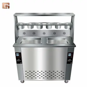 Multi-functional Fried Ice Cream Roll Machine Cold Plate Fry Gelato Making Machine Frying Ice Cream Roller Machine