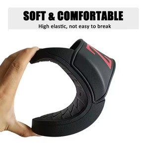 Pantofole con logo personalizzato per gli uomini di alta qualità in rilievo produttori comodi scivoli sportivi neri pantofole Designer scivoli - Product Image 3