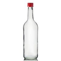 Bouteille en verre transparent de 750 ml avec bouchon à vis MCA