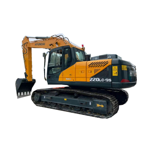 Excavadora de cadenas Hyundai 220LC-9S amarilla, equipo de construcción hidráulico de alta resistencia, capacidad de cazo de 1.2m, 107kW, alta capacidad de excavación - Product Image 1