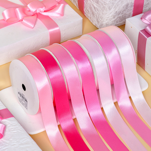 شريط ساتان منسوج مزدوج الوجه مخصص من المصنع، 100% بوليستر، ألوان مخصصة، 100 ياردة، أزرق عالي المتانة لشريط هدايا العلامات التجارية - Product Image 1