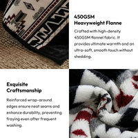 Selimut Flanel Tebal 500gsm Motif Cetak AS, Lembut Nyaman Semua Musim, Desain Mewah Bergaya, Teman Sempurna Sepanjang Tahun