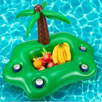 Plateau de boissons flottant pour fête à la plage, palmier gonflable, piscine, salade, fruits, bar de service, boisson, glacière, été Offres Spéciales