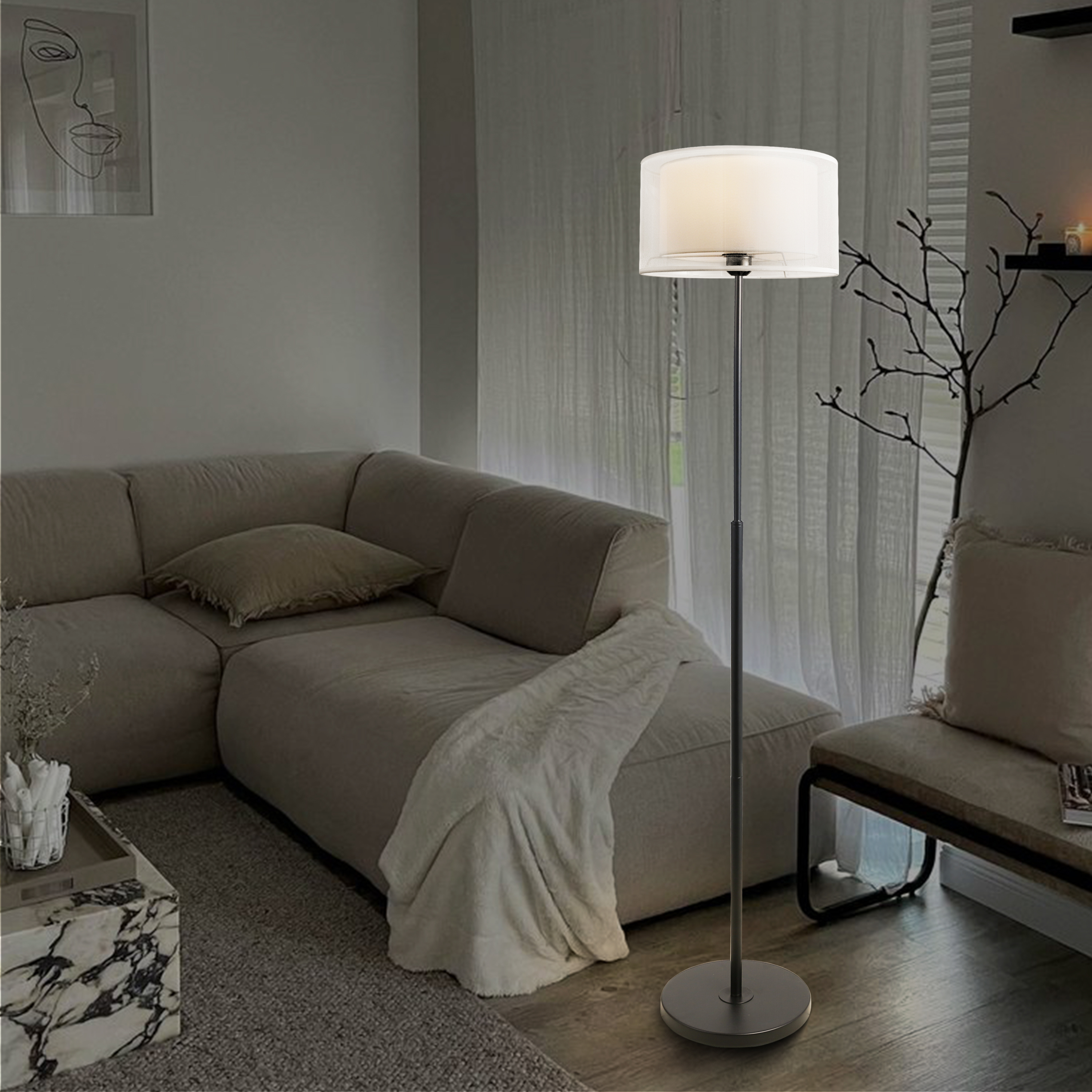 Creative Simple Wall Light E27 Black Iron Bracket Livingroom Bedroom Home Lighting Wall Lamp · image 6