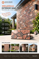 Matériaux de construction, carreaux d'extérieur, carreaux muraux 3D, pierre de culture mate, 30x60cm, pour la décoration murale intérieure et extérieure