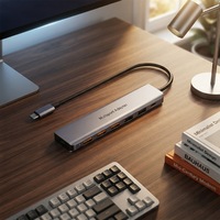 Station d'accueil mobile en alliage d'aluminium Mac Book Ultra 4K USB 3.1 Type-C pour transfert de données, charge de téléphone portable, Ethernet, stock disponible