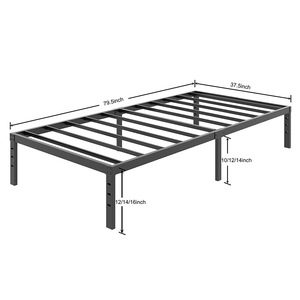 Best Selling US Market Metal <strong>Platform</strong> <strong>Bed</strong> <strong>Frame</strong> Simple Dormitory Student Staff Steel Custom Size Metal <strong>Bed</strong> <strong>Frame</strong> - Product Image 2