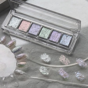 Poudre chromée <span class=keywords><strong>effet</strong></span> aurora 6 couleurs, texture boue, paillettes nacrées rose bleu, flocons onctueux <span class=keywords><strong>effet</strong></span> caméléon, feuilles d'or pour ongles - Product Image 3