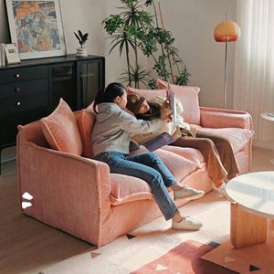 Sofá de Tela de Pana de Lujo Estilo Nórdico para Sala de Estar, Sofá de Tres Plazas con Cojines Suaves, Desmontable y Lavable, Sofá de Descanso Personalizable - Product Image 2