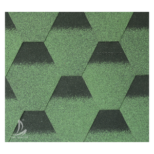 Bardeaux de toiture en fibre de verre bleu moderne Tuile hexagonale de bardeaux d'asphalte pour la maison et le centre de villégiature <span class=keywords><strong>Feutre</strong></span> Teja Asfaltica - Product Image 1