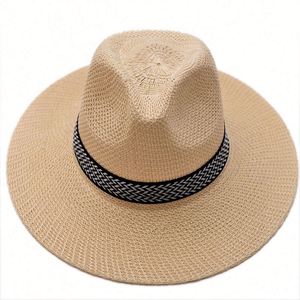 Design Promotion Factory Straw Cowboy <b>Hats</b> Directly Sale Moderate Price Mens Custom Summer Cowboy Straw <b>Hat</b> with Leather Strap - Product Image 2