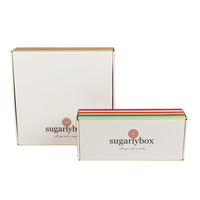 Boîte d'emballage rectangulaire en carton ondulé écologique, recyclable et biodégradable, personnalisée, pour le sucre et les bonbons, avec insert pour cadeaux