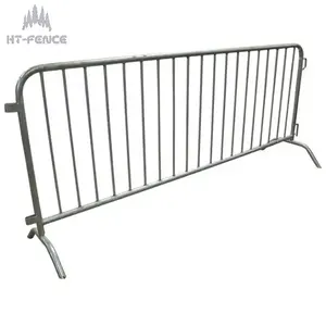 HT-FENCE Heavy Duty 8.5 Ft Portable Road Metal Galvanized Tube Crowd Control Barrier Steel