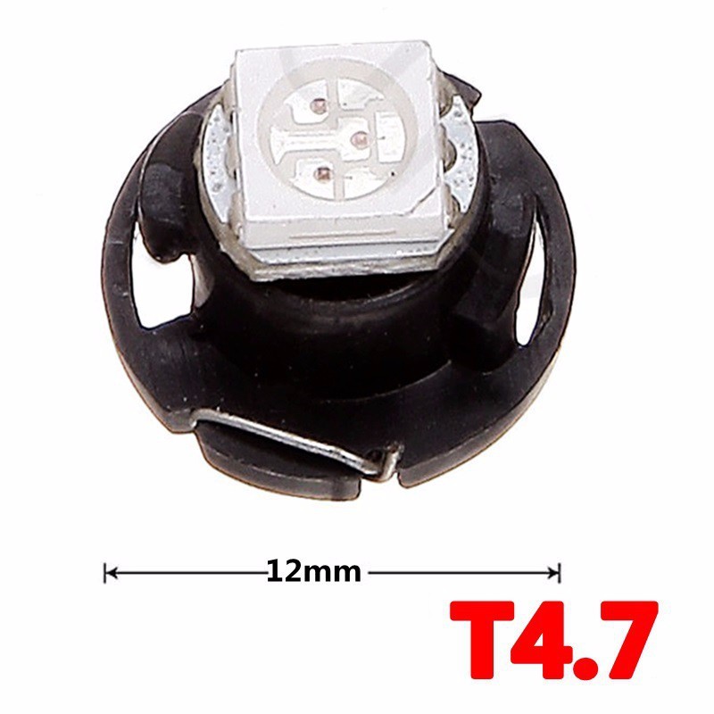 10-Pack 12V T10 Wedge Base LED Bulbs - Warm White - For Dashboard, Speedometer, Gauge Lighting (Ba7s, Ba9s, T3, T4)