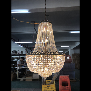 Lampadario di Lusso Moderno in <span class=keywords><strong>Cristallo</strong></span> K9 con Struttura in Ottone Anticato Stile Francese per Illuminazione e Arredamento Domestico - Product Image 3