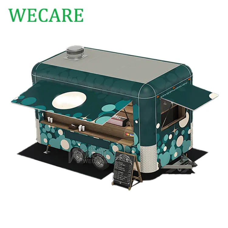 Wecare carritos de Comida di động thanh Trailer cà phê cửa hàng Xe kem xe tải trang bị đầy đủ tùy chỉnh remorque thực phẩm xe tải Trailer