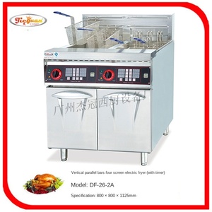 Jie Guan-Freidora eléctrica de un solo cilindro con tamiz doble para pollo frito <span class=keywords><strong>Kentucky</strong></span> en la cocina occidental - Product Image 3