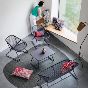 Ensemble de canapés en rotin d'extérieur, imperméable, mobilier de patio moderne pour villa, cour, hôtel, maison d'hôtes, jardin, 3 places - Product Image 1