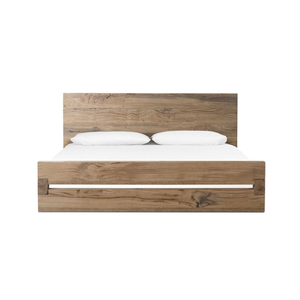 Reclaimed Wood <b>Bed</b> Solid Minimalist Design Exposed Joints and Rich Graining With King <b>Size</b> Wooden <b>Bed</b> <b>Bed</b> With King <b>Size</b> <b>Bed</b> - Product Image 3
