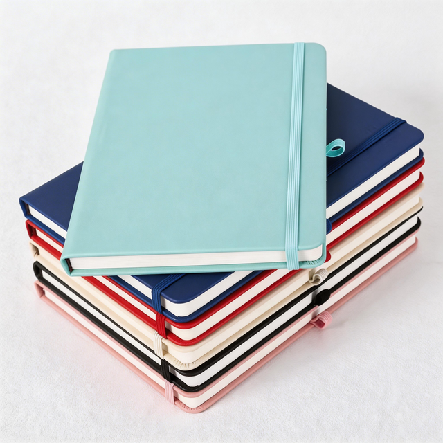 Custom UV Printed Spiral Planner Personalised Logo Paper Leather Hardcover Diary 100 Sheets A5/A6 School Gift Use
