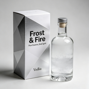 Boîte d'emballage pour vodka en carton recyclable écologique, 750 ml, boîte individuelle pour spiritueux, emballage durable pour spiritueux - Product Image 4