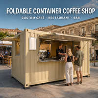 Café-restaurant modulaire personnalisé en conteneur pliable Etodevice 20 pieds 40 pieds