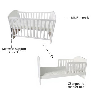 Cunas para Bebés 3 en 1, No Tóxicas, Multifuncionales, Diseño Europeo, Cama de Madera Maciza, Segura para Niños en el Dormitorio o la Escuela - Product Image 2