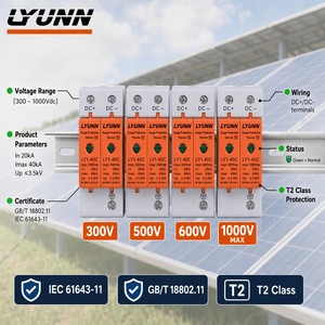Dispositivo di Protezione da Sovratensioni OBO T2 AC DC SPD 500V 600V 1000V 275V 385V 10/20/40 <span class=keywords><strong>KA</strong></span> 2P per Impianti Solari Fotovoltaici - Product Image 2