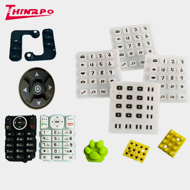 China OEM Silicone Button matrix Keypad Rubber Power Switch Keypad Silicone Button with Conductive Pill for Home Appliance