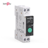 Disjoncteur intelligent Wi-Fi Tuya en plastique, capacité de coupure 6kA, contrôle à distance sans fil via téléphone portable, protection contre les sous-tensions