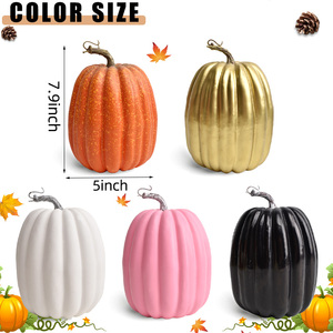 Nouvelles citrouilles artificielles de grande taille en gros, citrouilles décoratives artificielles en mousse, décoration d'Halloween - Product Image 2