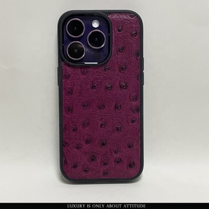 Commercio all'ingrosso struzzo goffrato in pelle di gomma paraurti cellulare cassa del telefono cellulare per <span class=keywords><strong>iphone</strong></span> 16 15 14 <span class=keywords><strong>13</strong></span> Pro - Product Image 5