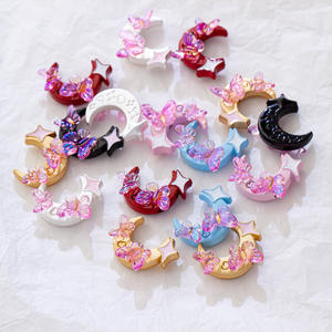 Sweet Style DIY Jewelry Accessory Materials New Loose Star <b>Moon</b> Butterfly Alloy Beads Transparent Lucite for <b>Bracelets</b> Necklaces - Product Image 2