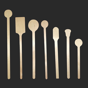 맞춤형 6 인치 사각 헤드 나무 칵테일 스틱 일회용 친환경 음료 교반기 - Product Image 6