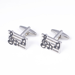 Gemelli francesi dinamici da donna in cristallo blu con fibbia liscia in metallo verniciato personale-per regalo di fidanzamento o festa - Product Image 5