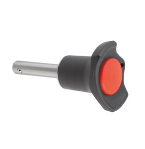 K0363 KIPP Stainless Steel Mushroom Grip Locating Ball Lock <b>Pin</b> Form A with Metal <b>Collar</b> Bright Quick Release <b>Pin</b> - Product Image 1