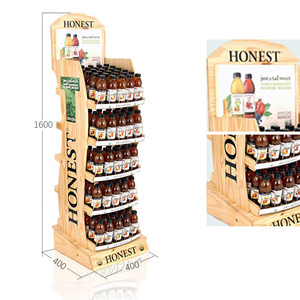 Tùy chỉnh cửa hàng hiển thị bằng gỗ đứng mật ong tầng đứng kệ trưng bày - Product Image 3