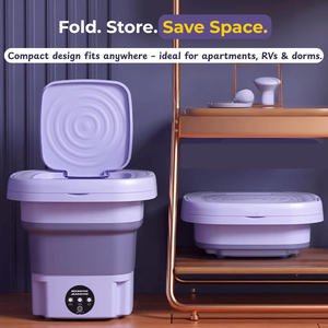 Nouvelle machine à laver portable semi-automatique pliable 9L pour sous-vêtements et chaussettes avec essorage - Product Image 3