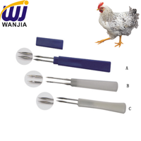 Aiguille de vaccination WANJIA pour la variole aviaire, en acier inoxydable, sûre et fiable, double aiguille de vaccination pour canards, oies, poulets, élevages avicoles