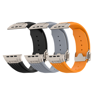 Correa de Reloj de Caucho Sólido RYB FKM con Hebilla de Acero Inoxidable para Relojes <span class=keywords><strong>Serie</strong></span> 8 7 <span class=keywords><strong>6</strong></span> 5 4 3 2 1 Ultra, Deportiva, Resistente y a la Moda - Product Image 1