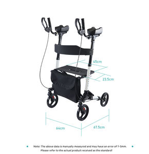 הליכונים מתקפלים קלים במשקל עם אישור CE לקשישים, הליכונים עם מושב, עזר הליכה לקשישים - Product Image 2