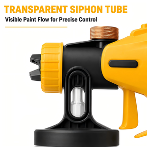 <span class=keywords><strong>Pistolet</strong></span> à <span class=keywords><strong>peinture</strong></span> HVLP amélioré RYNEX 700W avec bouton métallique, tube transparent, buses en cuivre, pulvérisateur de <span class=keywords><strong>peinture</strong></span> électrique portatif 1200ml - Product Image 3