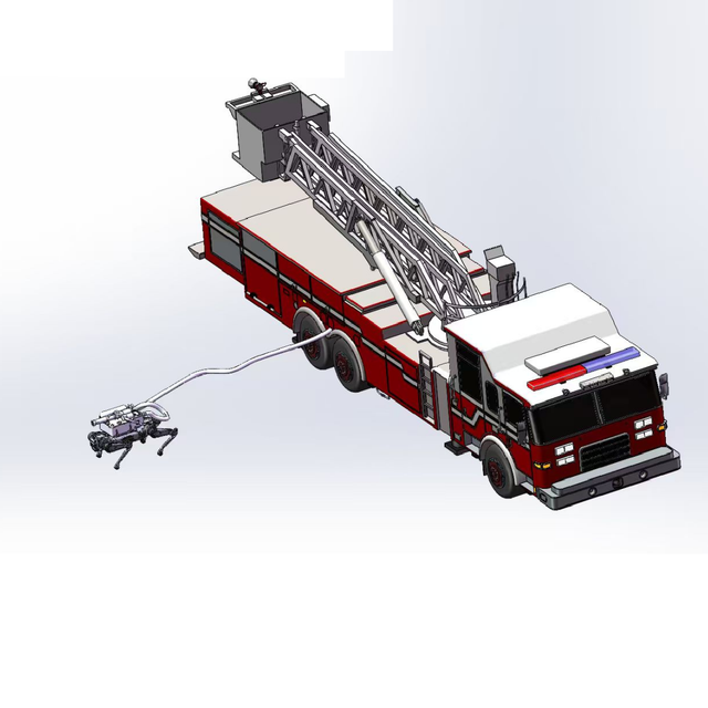 High-Mobility & All-Terrain Robot Dog Direct Fire Truck Water Hose Integration Intelligent Quadruped Robot